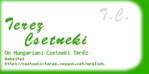 terez csetneki business card